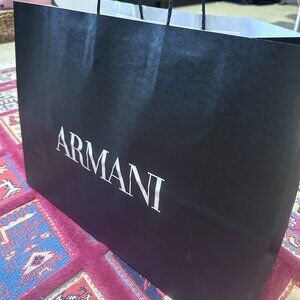 Armani Blue Black Shopping/ Tote Bag In Great Shape!